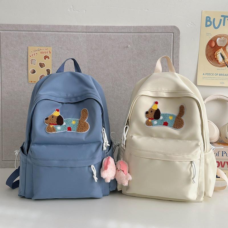 High Appearance Level Girl Schoolbag Cute Cartoon Dog School Backpack for Junior High School Students