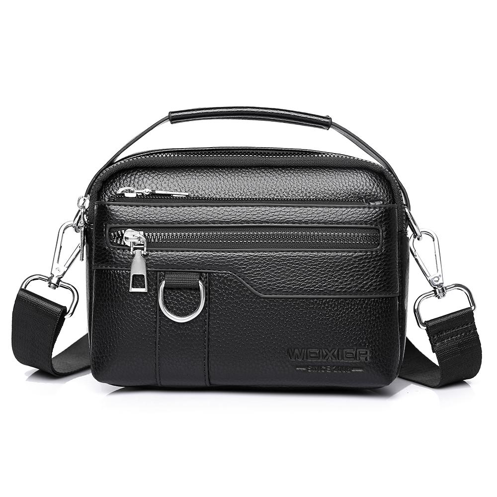 WEIXIER Мужская кожаная сумка-мессенджер Водонепроницаемая сумка через плечо Сумка-портфель Сумка-планшет Дорожная рабочая сумка