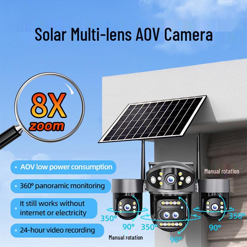 Solar 4G Outdoor HD Smart Surveillance Camera with Alarm and Recording