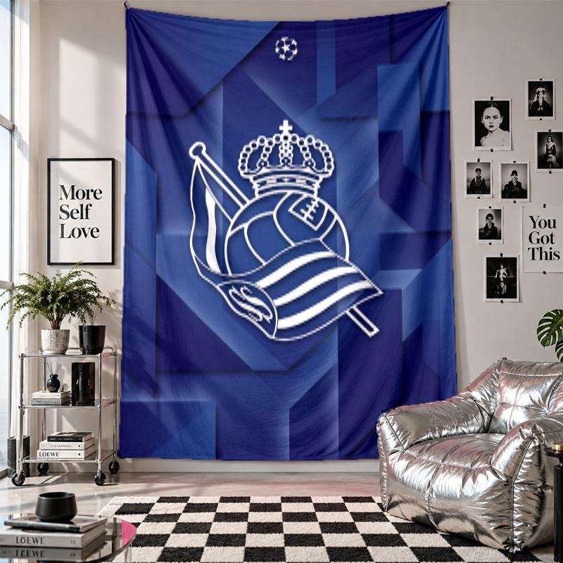 Real Sociedad FC Wall Tapestry Home Decor Wall Hanging Cloth for Bedroom Living Room Background