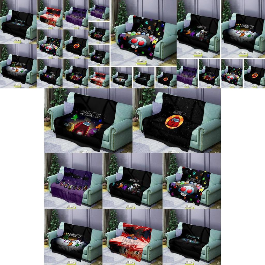 Game Among Us Blankets Soft Comfortable Warm Flannel Printed Winter Cartoon