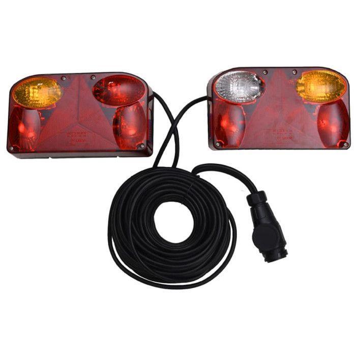 Trailer Lights 2 Pcs Red 23x6x13 Cm 12V Classic Bulb