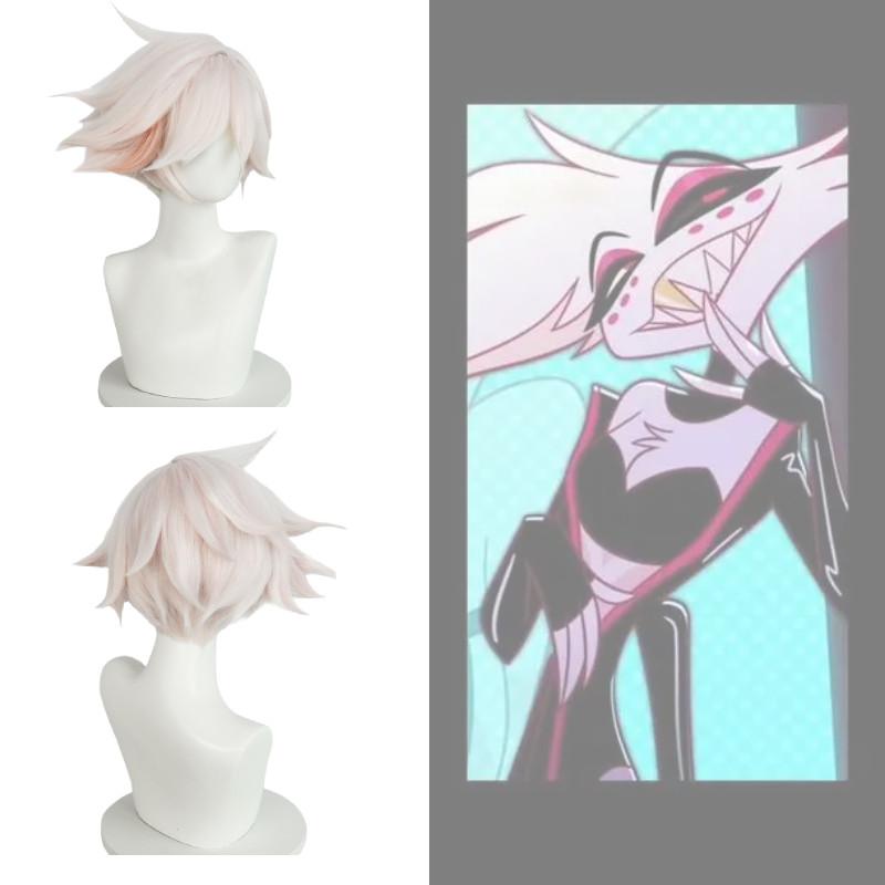 Hazbin Hotel Cosplay Wig Short Dyed High Temperature Silk For Men Role Play
