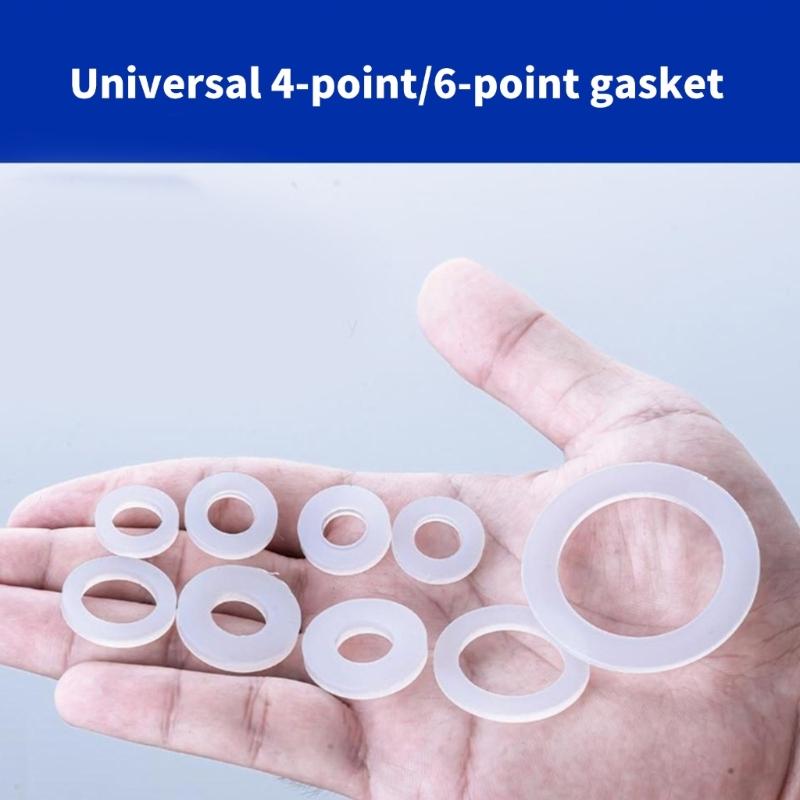 Food Grade Silicone Gasket Assortment Set Sealing O Rings Plumbing Sealing Washers Flat Gasket  for Shower Tube Washer