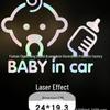 Reflective "Baby In Car" Warning Sticker for Vehicles