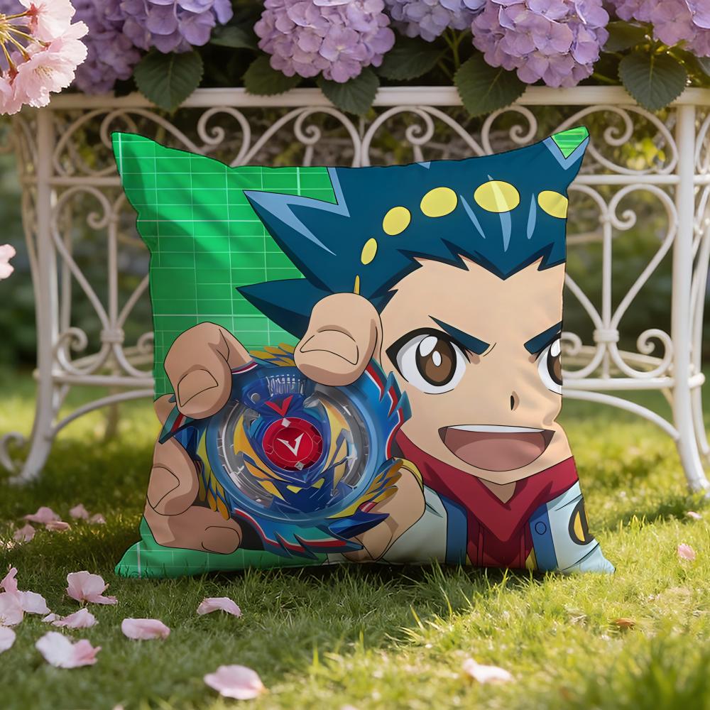 Anime B-Beyblade Cartoon Cushion Cover Home & Car Dual-Scene Pillow Cover: Reversible for Premium Comfort