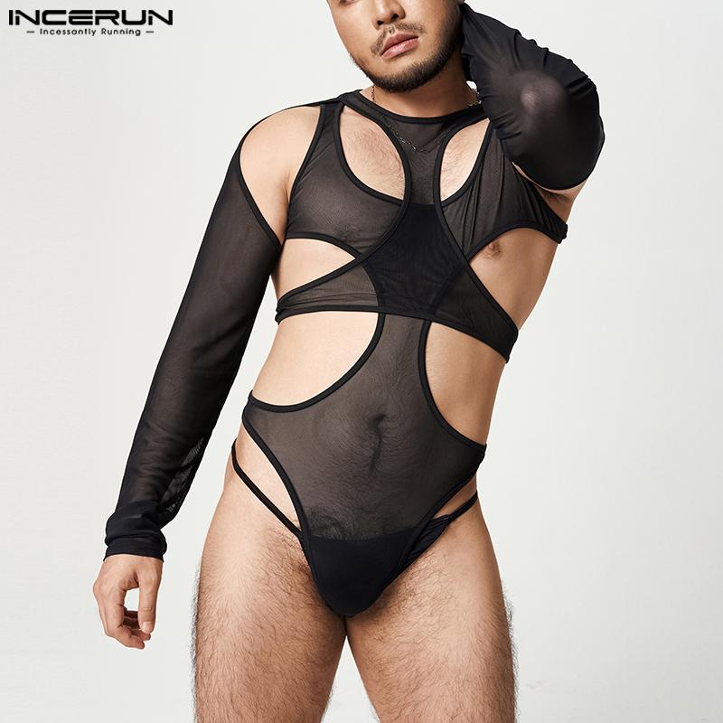 INCERUN Летний прозрачный мужской жилет, комбинезон, скинни