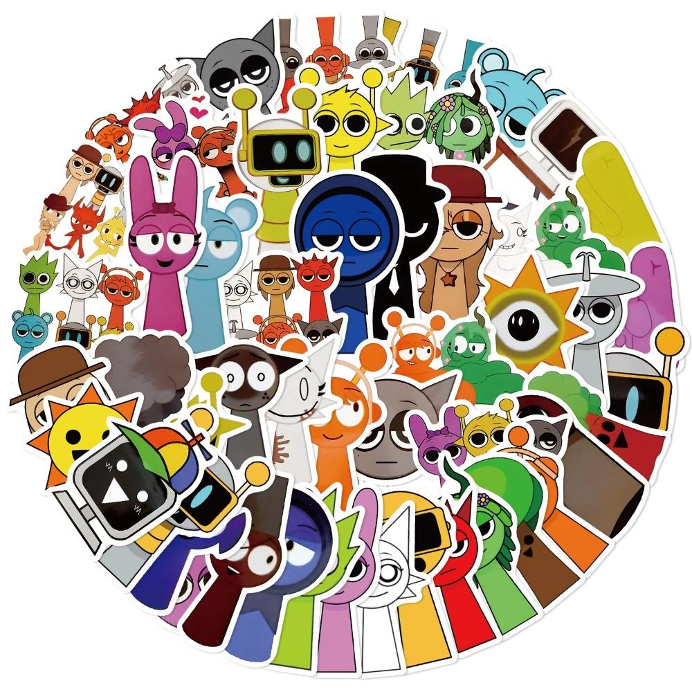 Cartoon Sprunki Birthday Party Decoration Sprunki Game Set Tableware Tablecloth Paper Cup Plate Party Decoration Supplies Gift