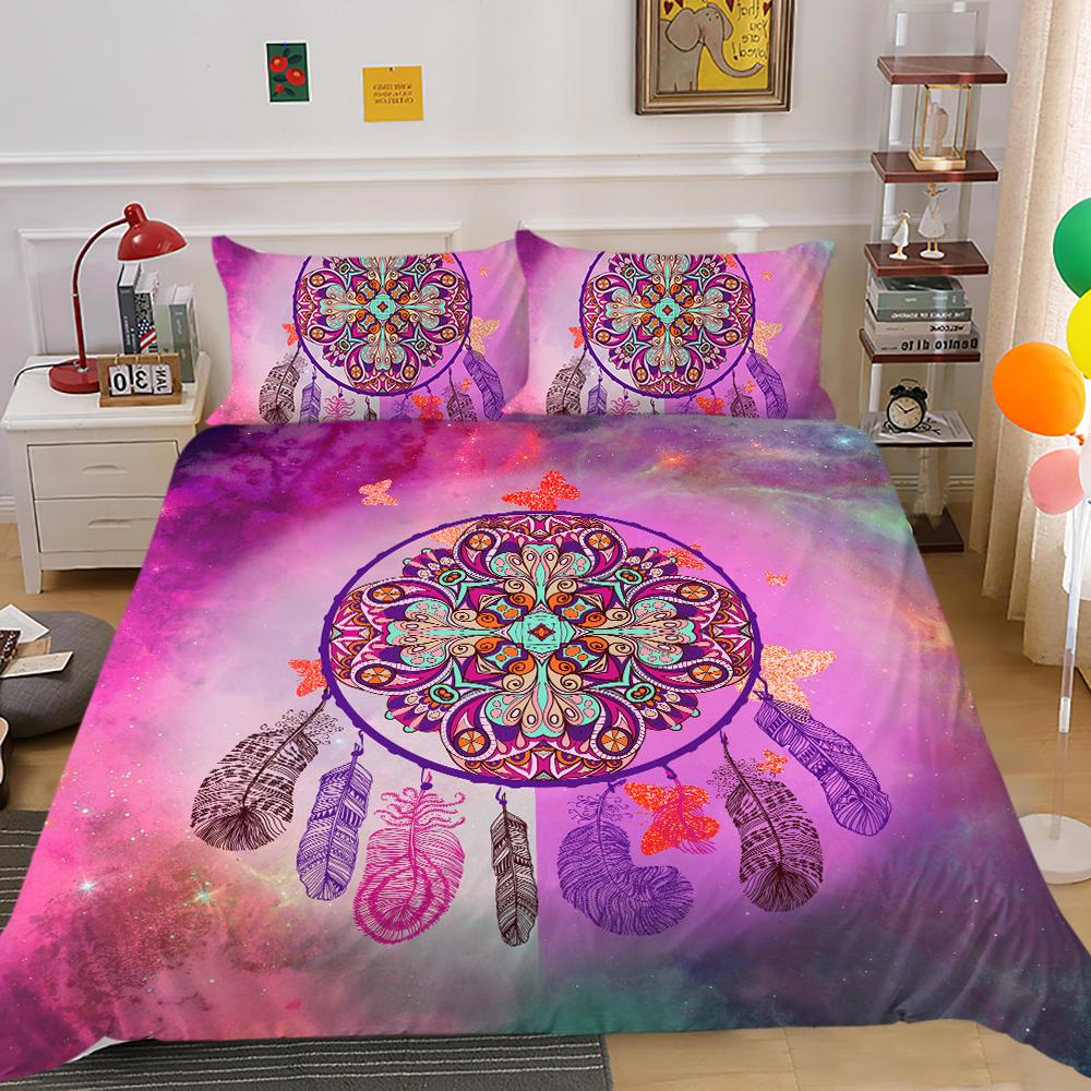 Duvet Cover King Bedding Set Dreamcatcher Cute Bedspreeds Adults Teen Single Size Polyester Bedding Cover Suit