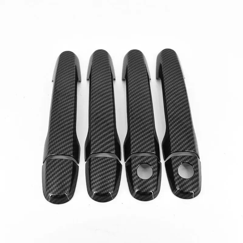 Door Handle Cover For Subaru Justy Chrome Carbon Fiber Car Trim Car Styling Accessories Overlay sticker