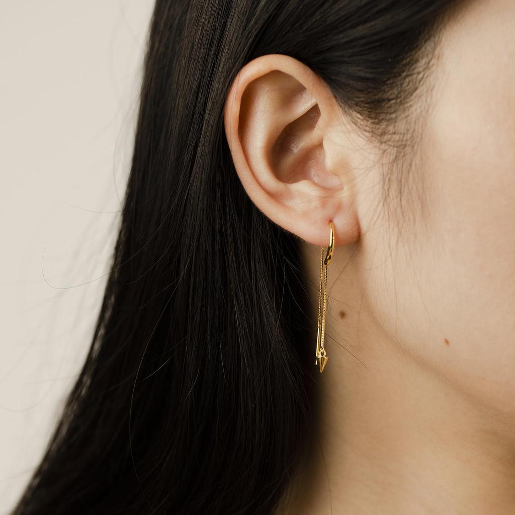 ANDYWEN Стерлингового серебра 925 пробы, булавка-цепочка с нитью, серьги-капли, пирсинг Pendiente, ювелирные изделия