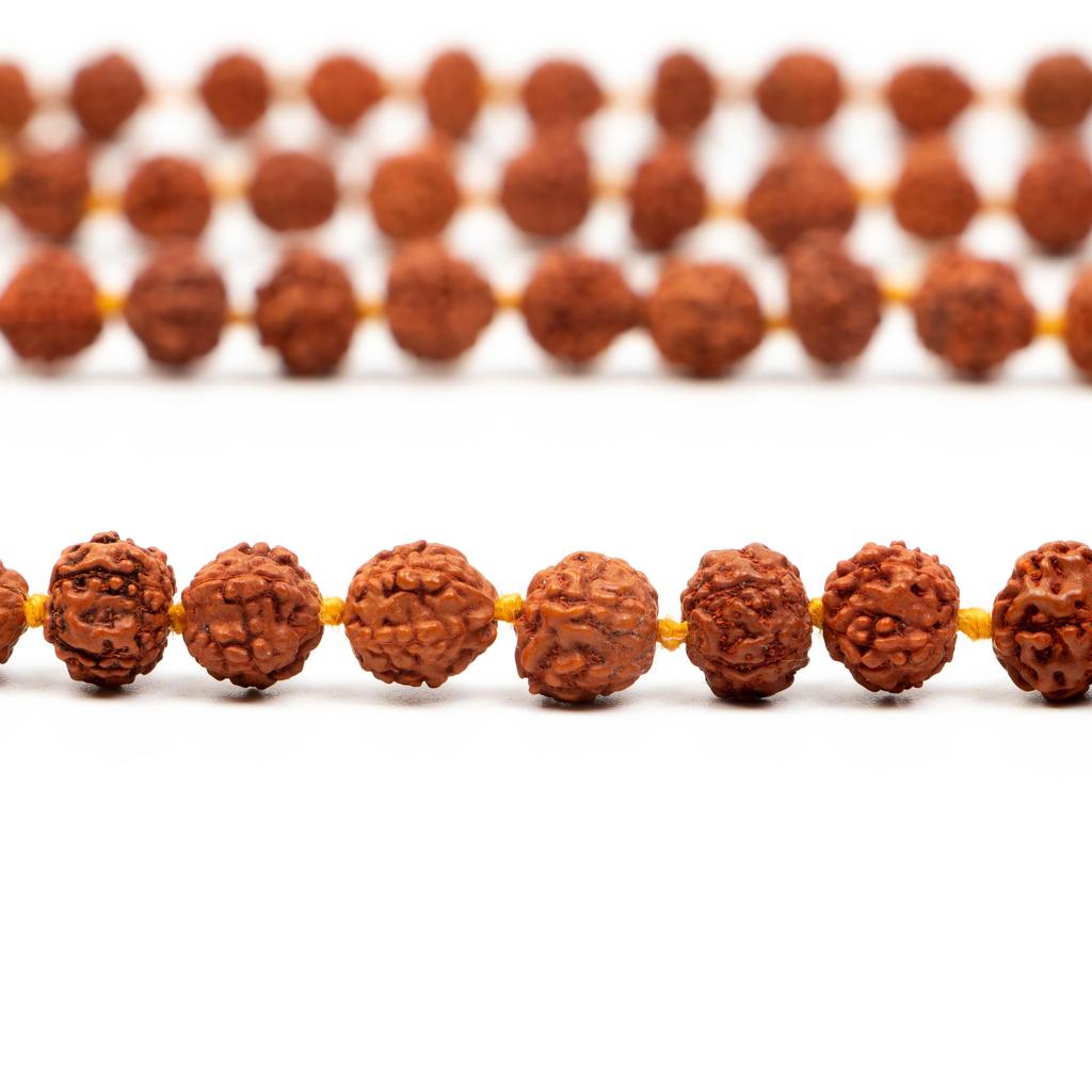 7 мм Священная Рудракша Мала|Аутентичные Четки для Медитации для Духовной Молитвы, Йоги и Положительной Энергии| Джапа-мала из Настоящих Семян Рудракши
