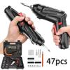 2/47PCS 3.6V Screwdriver Drill Set Cordless Straight Handle Pistol Electric Powerful Mini Screwdriver Home Power Tools