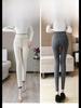 Women's 2022 Autumn/Winter Lambskin Leggings: High-Waisted, Velvet-Lined, Thickened, Warm, Skinny Cotton Pants.