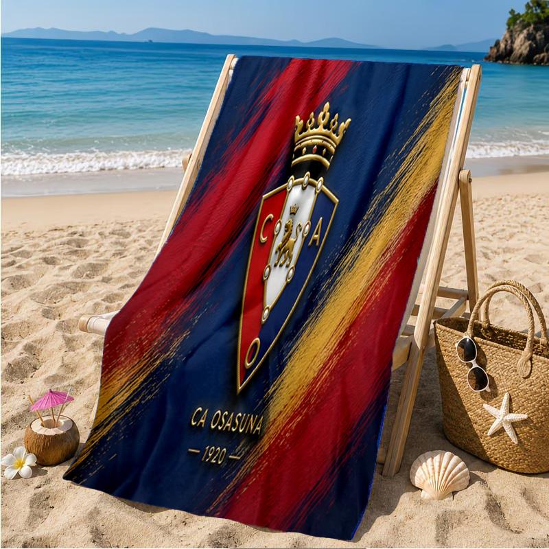 FC Osasuna Golden Lion Beach Towel Microfiber Beach Towel, Lightweight and Quick-Dry, for Summer Travel, Swimming Pool Fan Birthday Gift