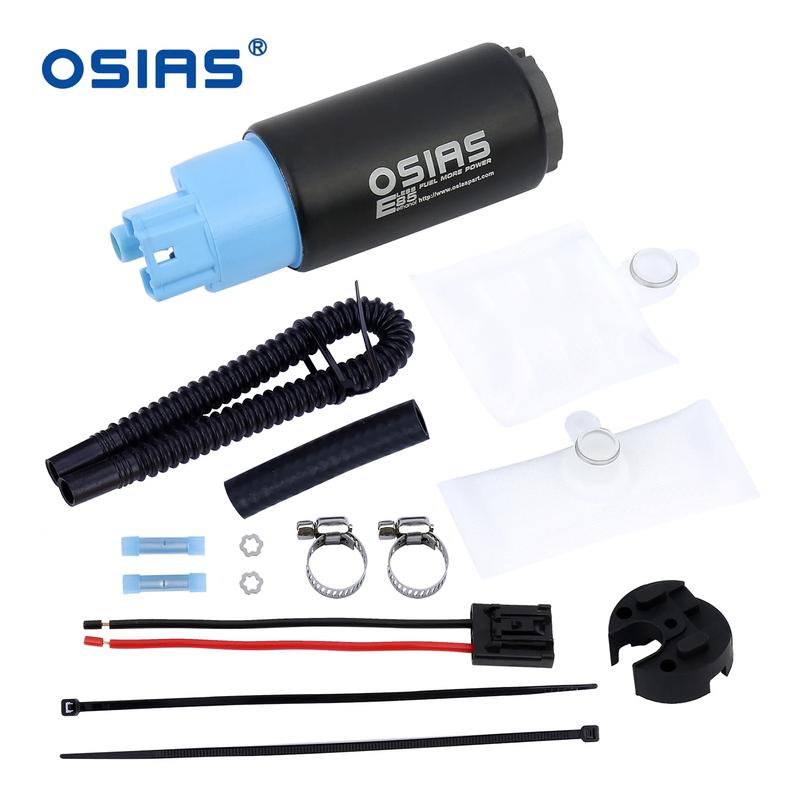 OSIAS Inlet 38MM 300LPH Safe OE replacement Fuel Pump & tall Kit 04 E2068 Carbon brush and Carbon Commutator made