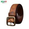 Корейский стиль, натуральная кожа, пряжка из чистой меди для мужчин и женщин, ремень из натуральной воловьей кожи, универсальный ремень в стиле ретро