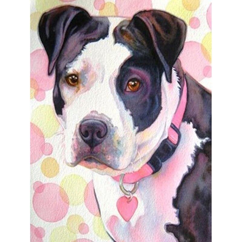 DIY5D Diamond Painting Dog Diamond Embroidery Rhinestone Full Round/Mosaic Animal Cross Stitch Home Decor Manual Art Gift