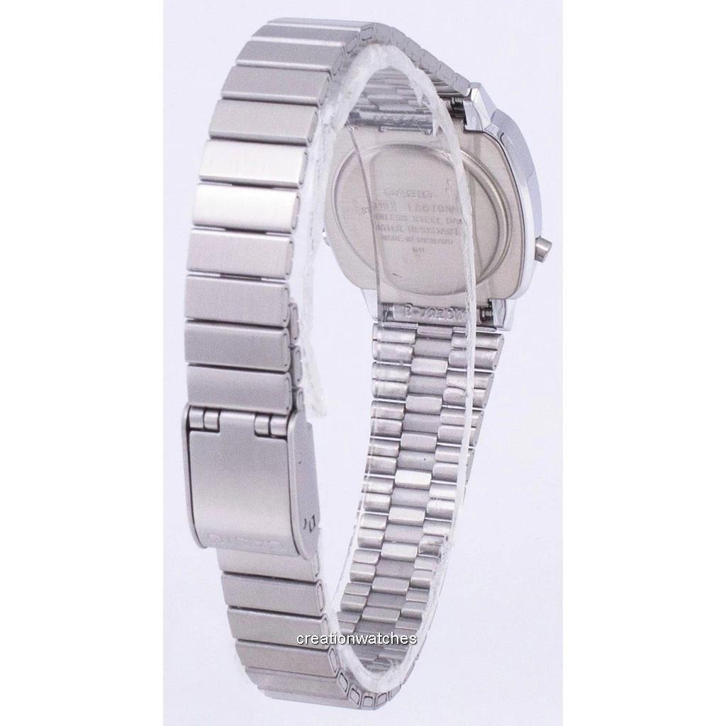 Casio Цифровой таймер-будильник из нержавеющей стали LA670WA-7DF Женские часы LA670WA-7