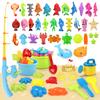Qizebaby Игрушки для игр с водой Рыбалка Игра с песком Игрушка для ванны Набор для песочницы Игрушка для игры с песком Ведро для игры с водой Набор Магнитная рыбалка Разноцветная игра на открытом воздухе