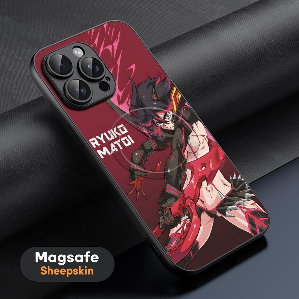 Горячий чехол для телефона KILL la KILL для iPhone 17 16 15 14 13 12 11 Plus Pro Max Высококачественный Роскошный Овечья кожа Magsafe