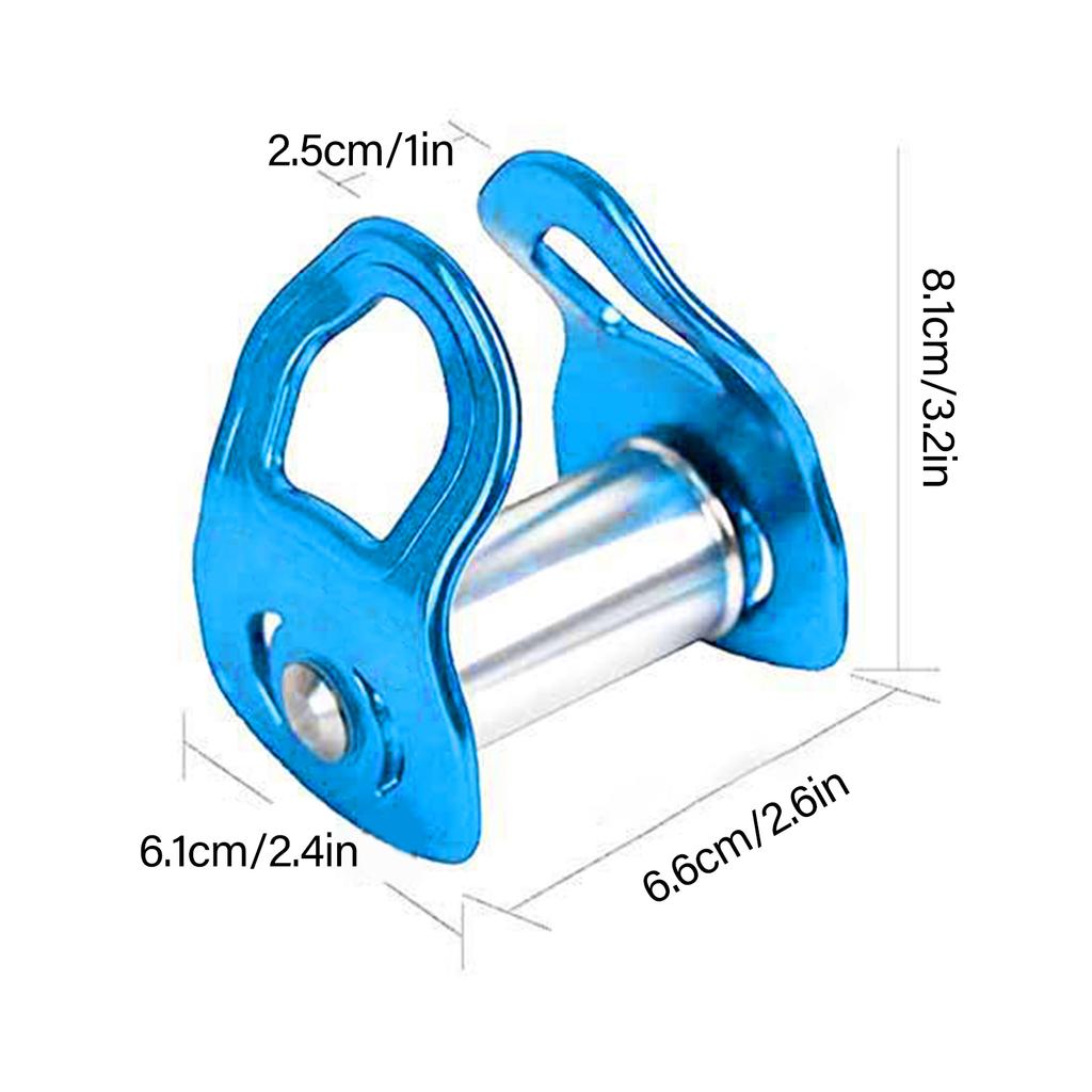 Slider Slackline Pulley Zipline Pulley Sliding Slackline Pulley Replacement Steel Slider Rope Pulley for Slackline