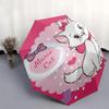Marie Cat Themed Automatic opening and closing folding umbrella, 8-rib windproof, compact travel design, suitable for all occasion | Fashion