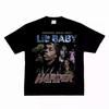 Графическая футболка Lil Baby Harder Than Ever 100% Хлопок Культура Трэпа Рэп Мерч Унисекс Оверсайз Круглый Вырез Уличная одежда Летние Футболки