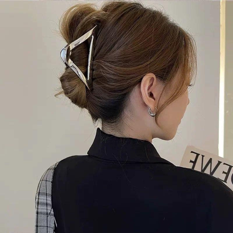 Винтажные большие металлические заколки для волос, модные геометрические полые когти для волос для женщин, головные уборы для девочек, вечерние украшения для волос, подарок