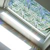 1PC Fashion Glass Sticker Room Decor Palm Leaves Window Sticker Green Plant Suncatcher Decal