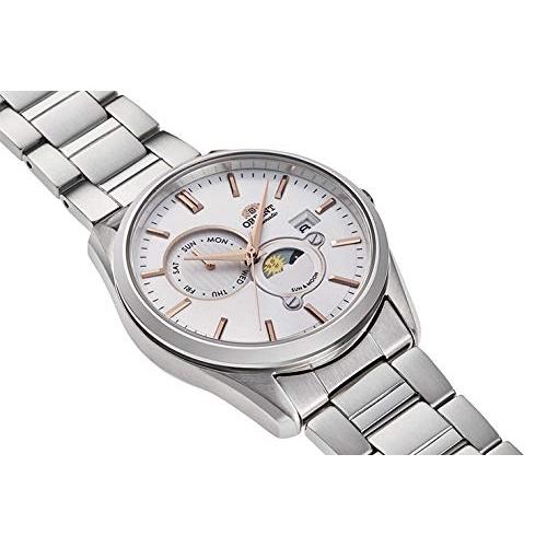 Orient SUN & MOON Автоматические часы, механические, мужские, белые/серебристые, японская гарантия бренда, современная модель RN-AK0301S