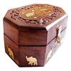 Elephant Style Jewelry Storage Box Handmade Wooden Jewelry Box For Women Wooden Carving