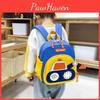 Kids Cartoon Preschool Backpack With Excavator Print And Breathable Material