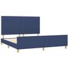 Bed Frame without Mattress Blue 180 x 200 cm Fabric
