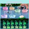 Creative Night Light Pink Flamingo Resin Ornament Cute Luminous Figurine For Desk