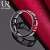 925 Sterling Silver Hollow Roman Numeral Ring Fashion Wedding Jewelry