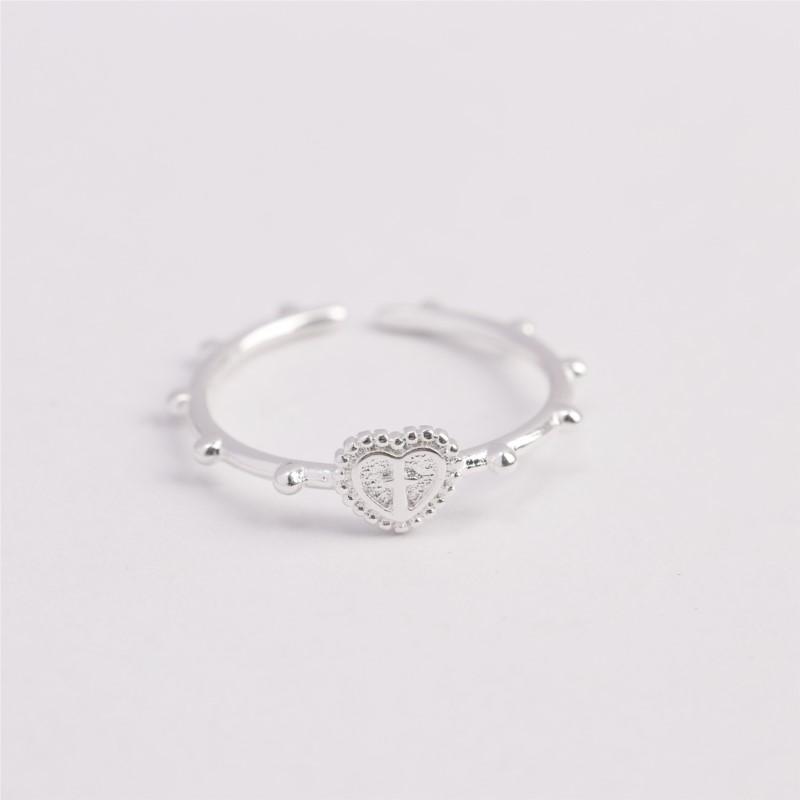 ANENJERY Кольцо в форме креста с изображением сердца для женщин, новая мода, регулируемое кольцо, вечерние украшения, подарки на день рождения