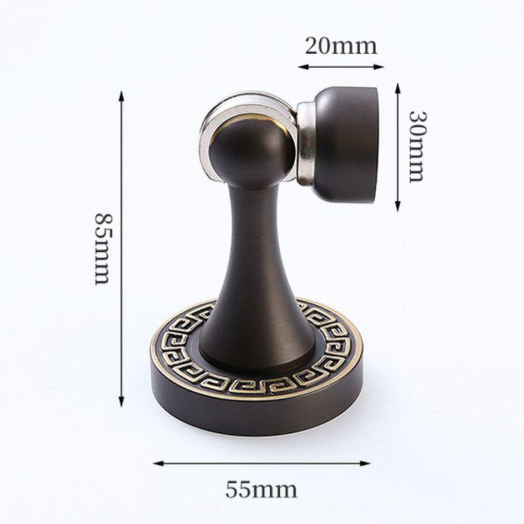 Luxury Cylindrical Brass Magnetic Door Holder Stopper Bedroom Brass Magnetic Suction Anti-Collision Door Stopper