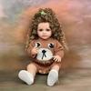 55cm Reborn Baby Toddler Princess Full Body Soft Silicone Flexible Soft Touch Curly Hair Fashion Girl Doll Gift