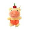 Plush Persimmon Capybara Keychain Animal Stuffed Doll Toy Decoration Kids Gift