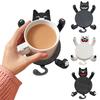 3D Print Funny Cat Coasters Stress Relieve Insulated Coaster Ornament Cute Kitten Mug Holder for Home Decoration