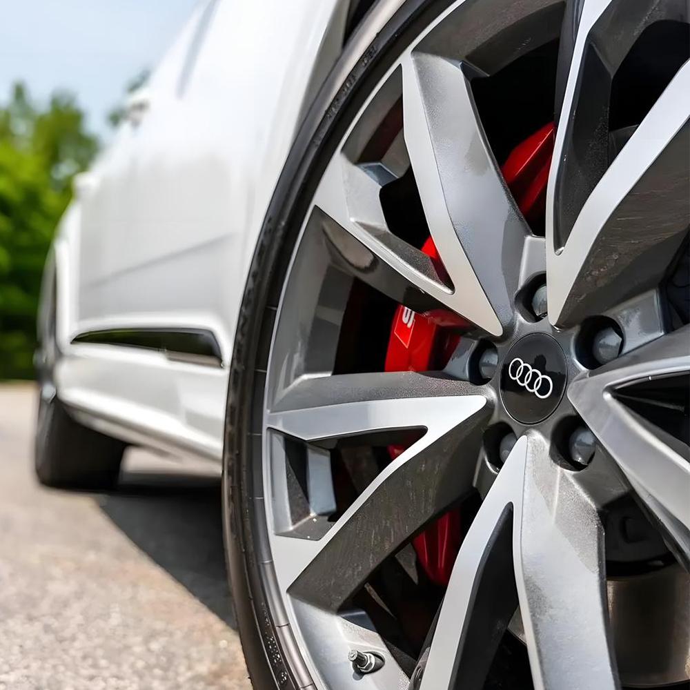 Для Audi A7 4 шт. 56/60/65 мм Наклейка на центральную заглушку колесного диска для Audi A3 A4 A1 A6 B8 C6 Q6 8P Q3 Sportback Sline A5 A7 A8 Q5 C5 C7 Q1 Q2 Q4