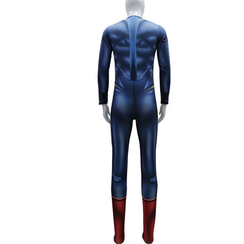 Halloween Man of Steel cos Superman Hero Clark Kent onesie show costume tights suit