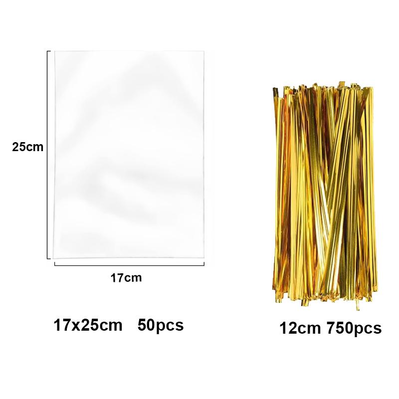 50/100 шт. прозрачные целлофановые пакеты, прозрачные полиэтиленовые пакеты OPP, леденцы на палочке, печенье, пакеты для подарочной упаковки, принадлежности для выпечки для вечеринок