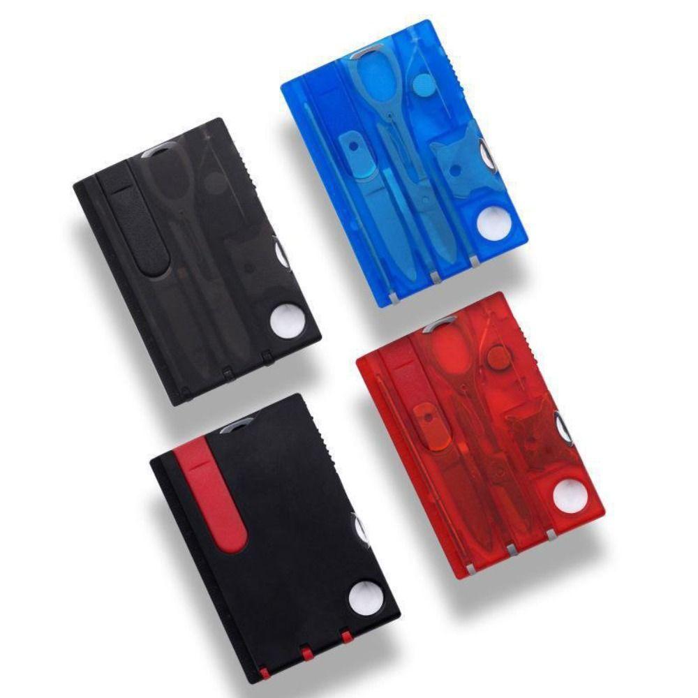 Ultra Thin Outdoor Multi Tool 12 in 1 Multipurpose Outdoor EDC Gadget Card Type Durable Outdoor Emergency Tools