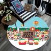 South Park pattern round rug,Carpet Rug for Living Room Bedroom Playroom ,Non-slip Floor Mat,Holiday Gifts and Birthday Gifts.