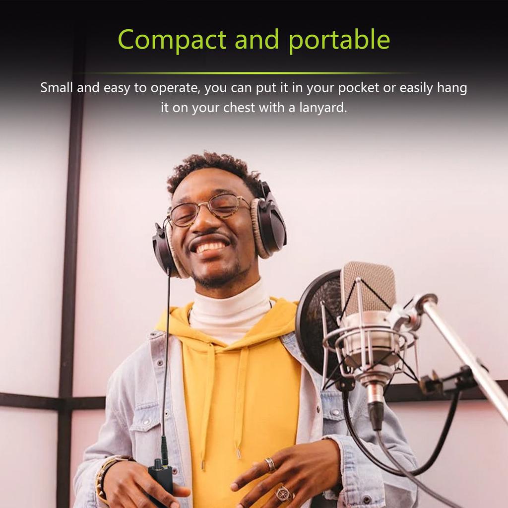 Portable Headphone Amplifier With Dual XLR/TRS Inputs In-Ear Monitor Amplifier Amplifier for In Ear Monitoring