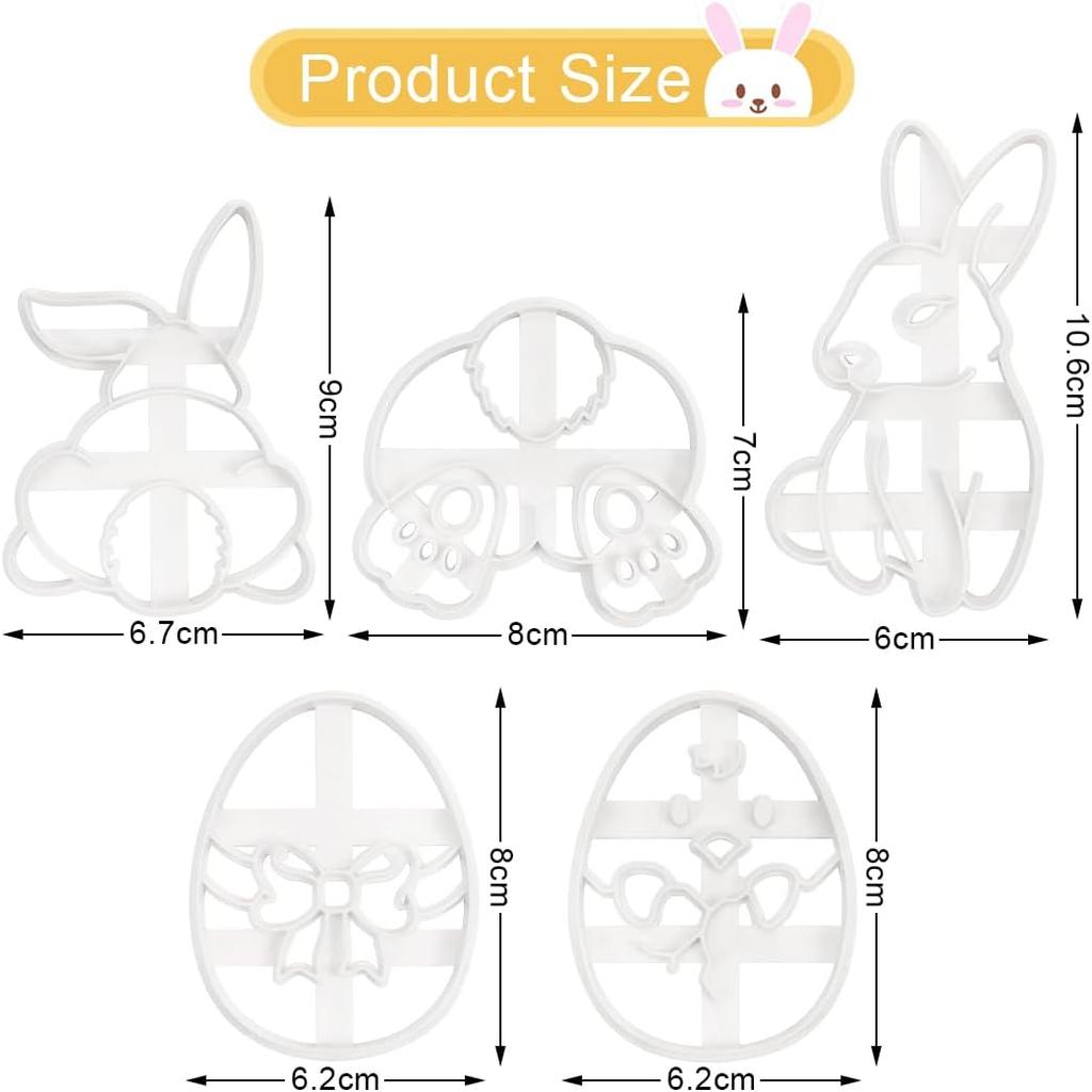 Набор формочек для печенья на Пасху, 9 шт. 3D пластиковые пасхальные яйца штампованные формы Linzer формочки для печенья для пасхальной вечеринки украшения