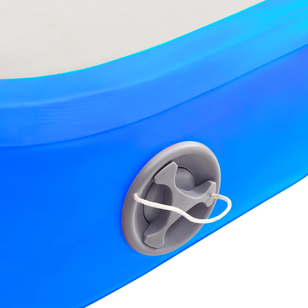 Inflatable Gymnastics Mat with Pump 600 x 100 x 20 cm PVC Blue