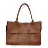 Simple Solid Color Large Capacity Women Casual Woven Tote Bag For Use Daily